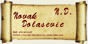 Novak Dolašević vizit kartica